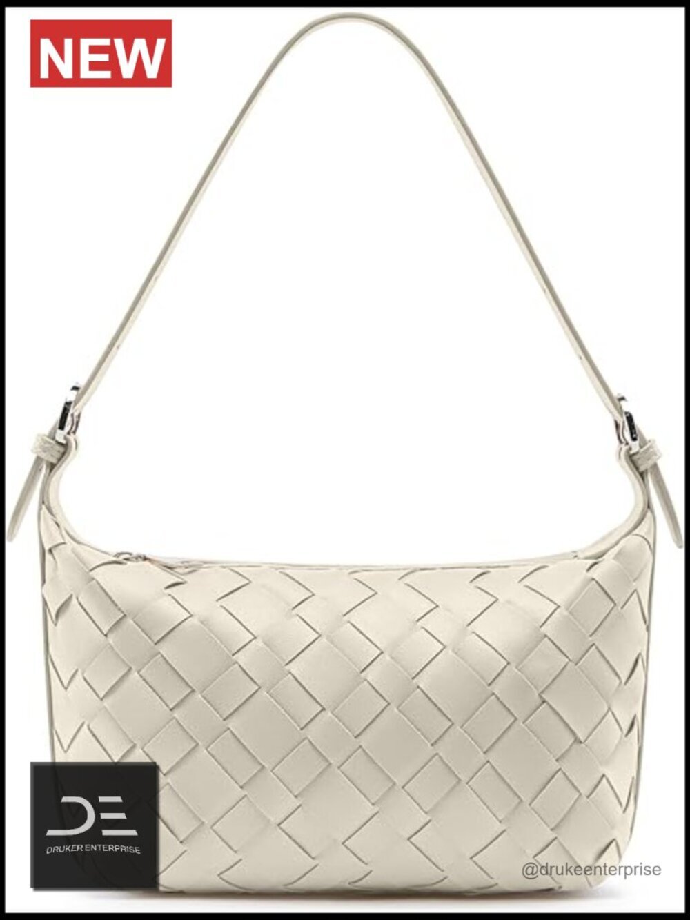 Woven Faux Leather Hobo Bag Shoulder Handbag Crossbody Purse Daily Work Travel